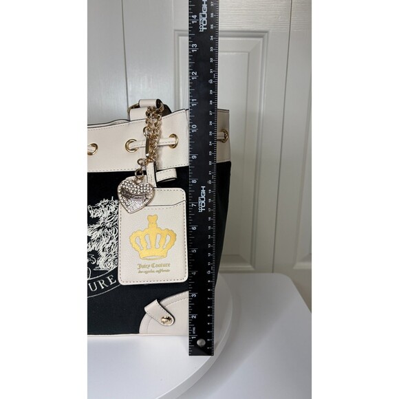 Juicy Couture Classic Scottie Dogs Tote Bag Liquorice/Crystal HTF Viral - Picture 10 of 16